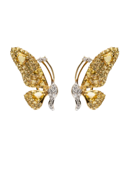 Zarcillos mariposa yellow fancy