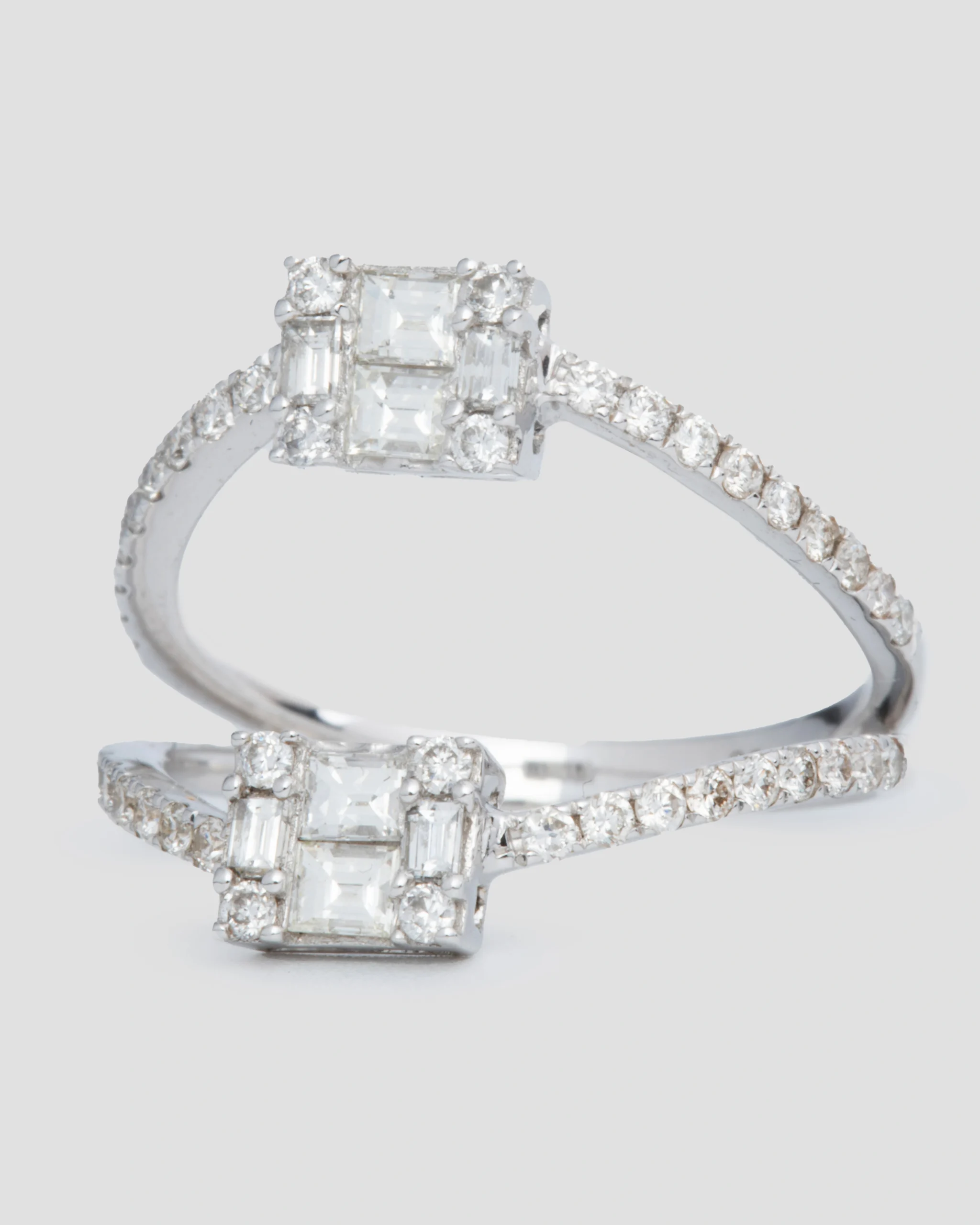 Anillo doble brillante